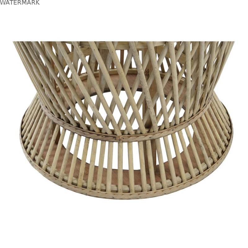 Table d'appoint DKD Home Decor Marron Clair Bambou 60 x 60 x 52 cm