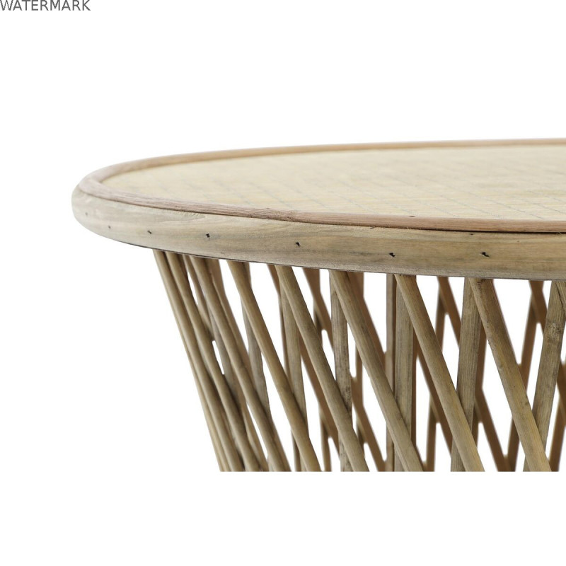 Table d'appoint DKD Home Decor Marron Clair Bambou 60 x 60 x 52 cm