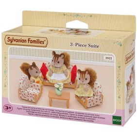 Ensemble Canapé, 2 Fauteuils et Table Basse Sylvanian Families - Le Village