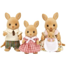 SYLVANIAN FAMILIES - Famille Kangourou - 5272 - Composée de 4 personnages - Pour enfants a partir de 3 ans