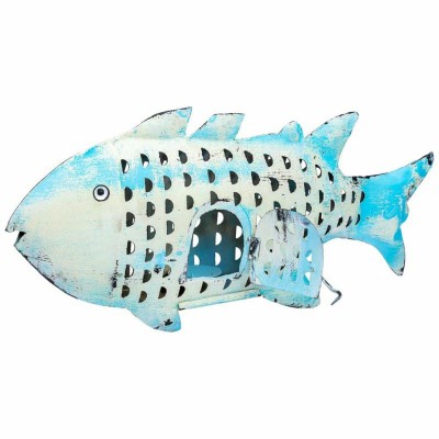 Figurine Décorative Alexandra House Living Bleu Bois de manguier Poisson 10 x 28 x 62 cm