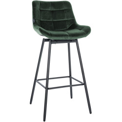 Tabouret de bar pivotant Weston en velours vert foncé