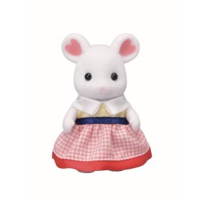 Figurine Famille Souris Marshmallow Sylvanian - SYLVANIAN FAMILIES - 5308 - Articulée et Habillée - Mixte