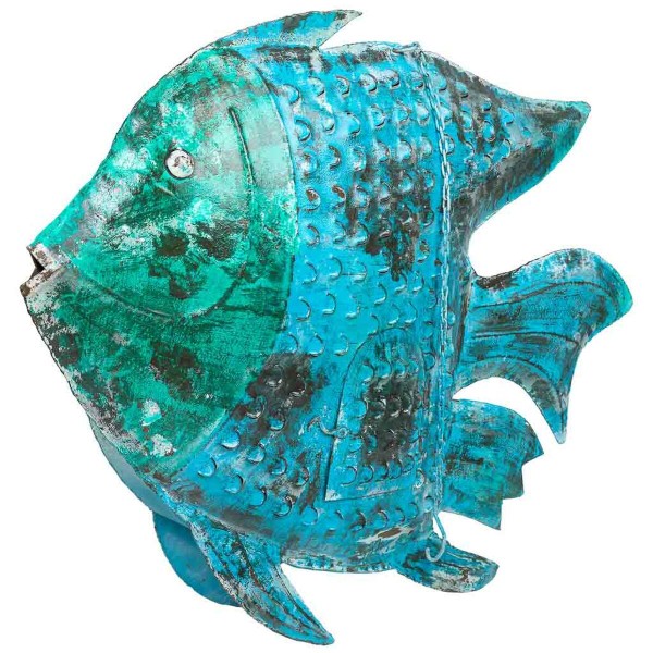 Figurine Décorative Alexandra House Living Bleu Bois de manguier Poisson 10 x 80 x 105 cm