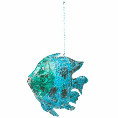 Figurine Décorative Alexandra House Living Bleu Bois de manguier Poisson 10 x 80 x 105 cm