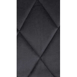 Sgabello da bar Lazio Velvet grigio scuro,cromo