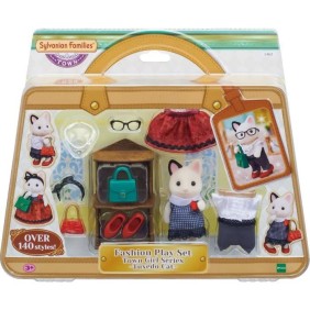 SYLVANIAN FAMILIES - La valisette de mode et grande soeur chat bicolore