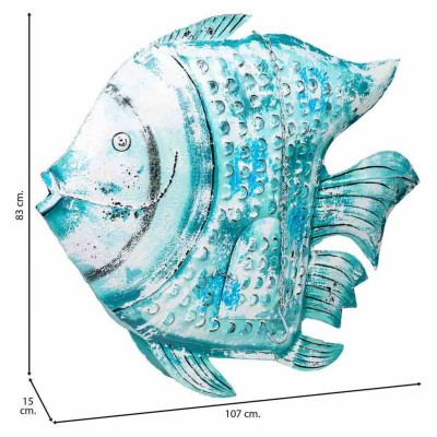 Figurine Décorative Alexandra House Living Bleu Bois de manguier Poisson 15 x 83 x 107 cm