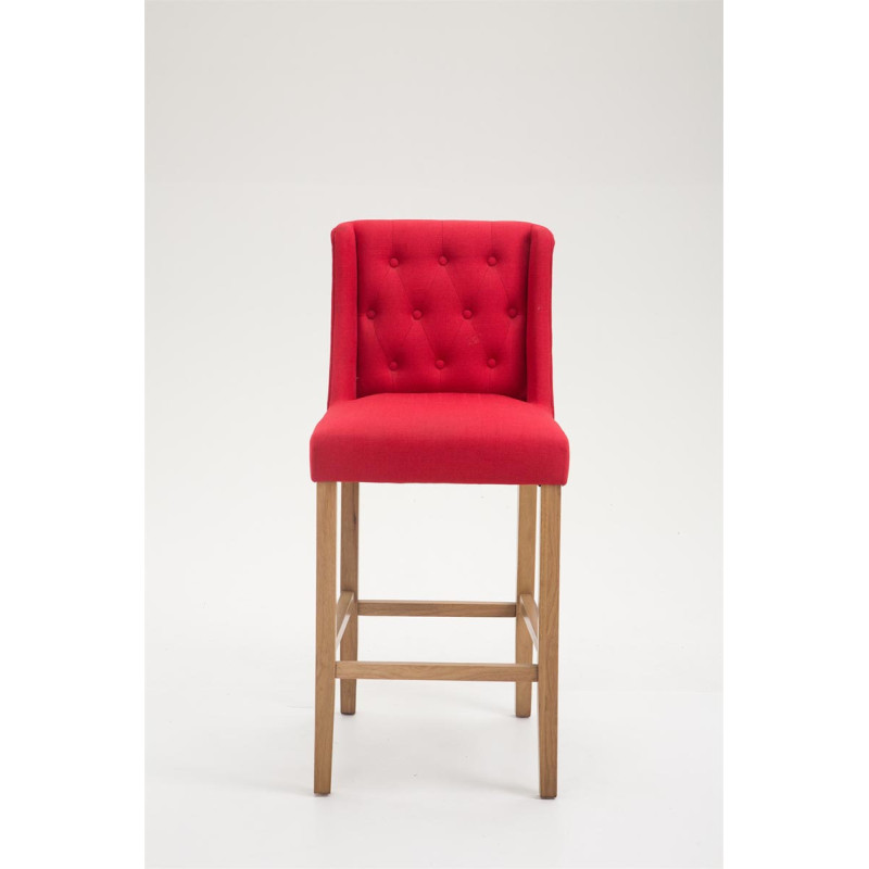 Tabouret de bar Cassandra tissu antique clair rouge