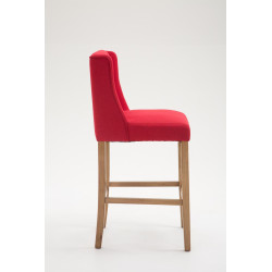 Tabouret de bar Cassandra tissu antique clair rouge