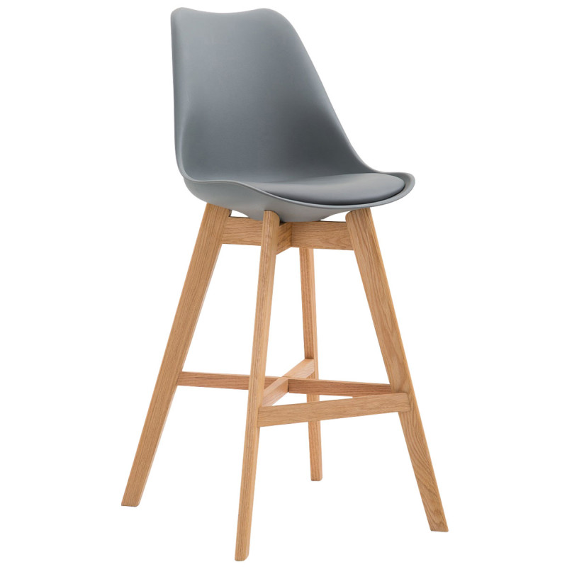 Tabouret de bar Cannes plastique Natura gris