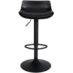 Tabouret de bar Aveiro similicuir noir