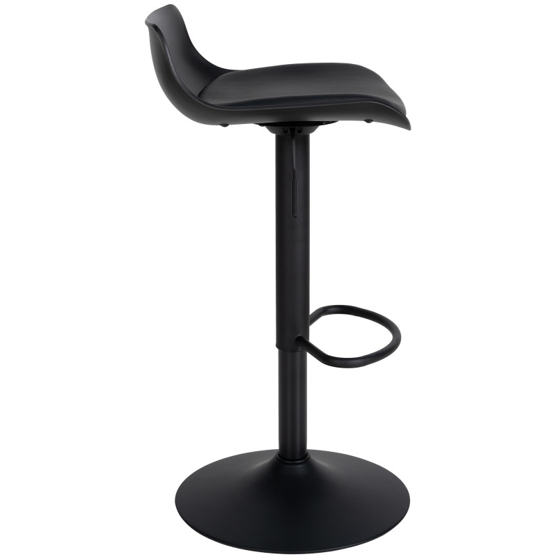 Tabouret de bar Aveiro similicuir noir