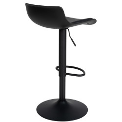 Tabouret de bar Aveiro en similicuir noir