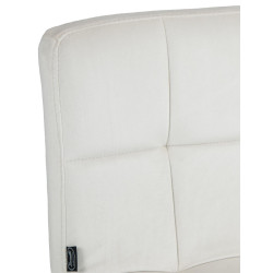 Tabouret de bar blanc en velours du Pérou