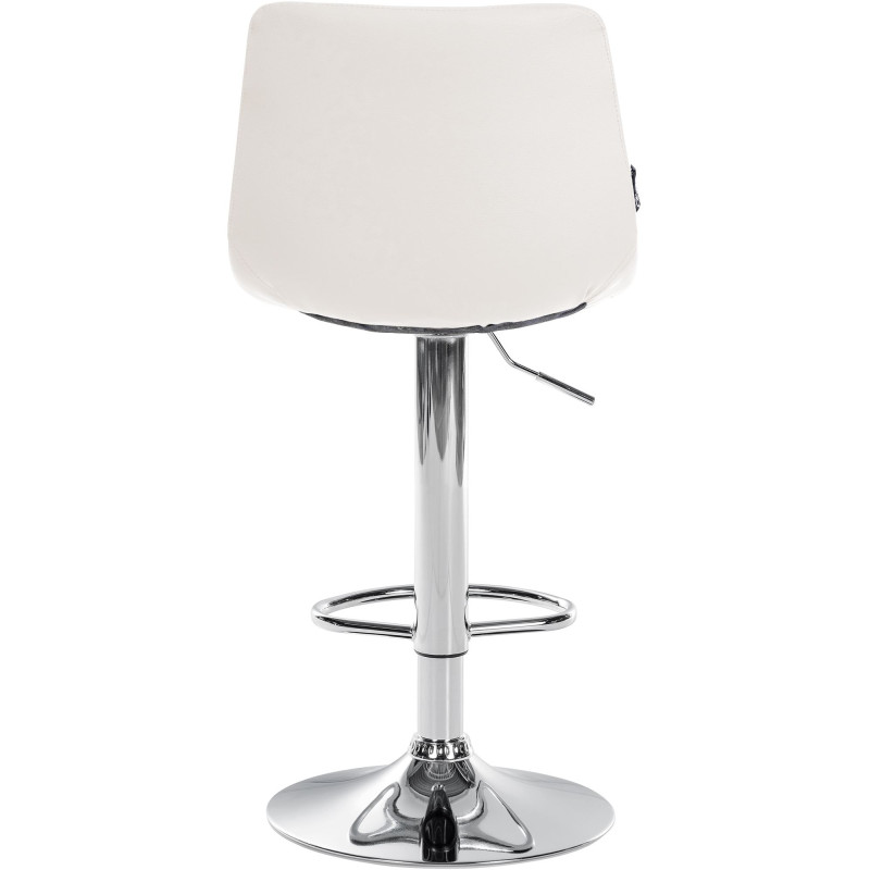 Tabouret de bar Jerry simili cuir chromé