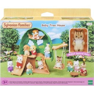 Figurines miniatures - SYLVANIAN FAMILIES - La cabane des bébés - Toboggan, balançoire, hamac