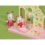 SYLVANIAN FAMILIES - 5319 - Le Château des Bébés - La Creche, l'École - Bébé Lapin Chocolat - Mixte - 3 ans