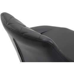 Tabouret de bar Lazio en similicuir noir noir