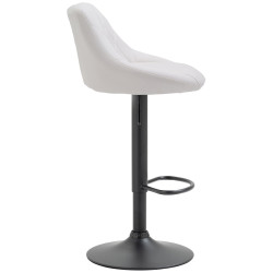 Tabouret de bar Lazio en similicuir noir blanc