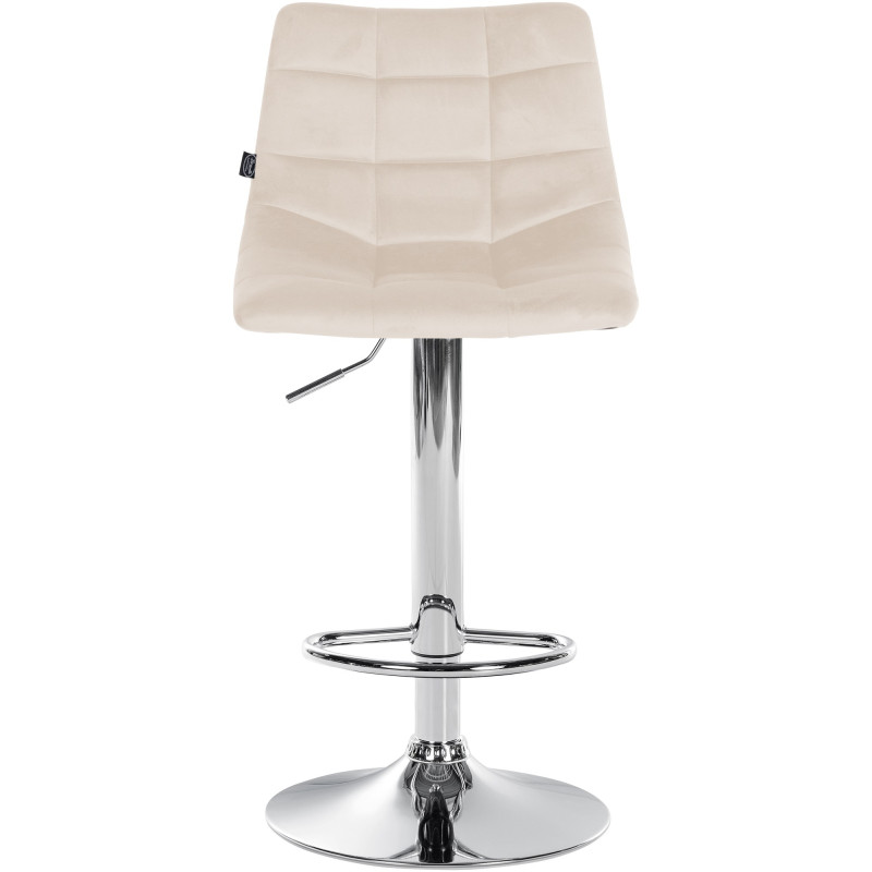 Tabouret de bar Jerry velours chromé