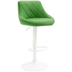 Tabouret de bar Lazio, similicuir, blanc vert