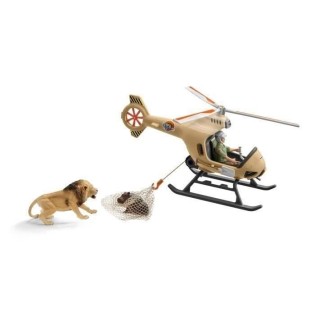 Figurine Hélicoptere pour sauvetage d'animaux - SCHLEICH - Wild Life - Enfant - Mixte - 42476