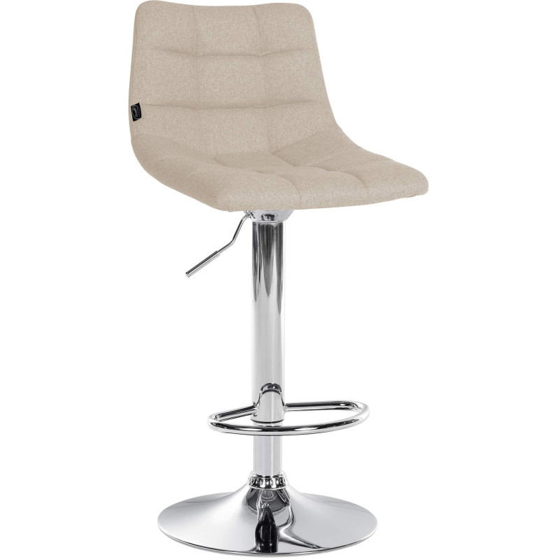 Tabouret de bar Jerry tissu chromé