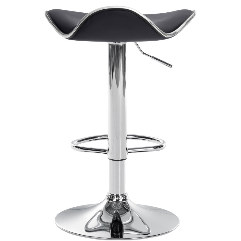 Tabouret de bar Shanghai en cuir artificiel C noir