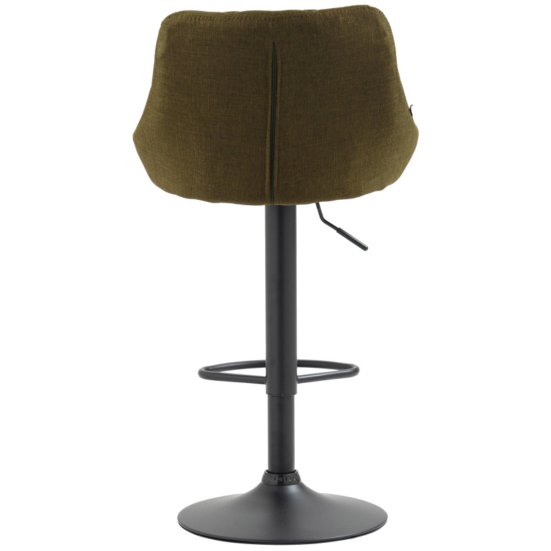Tabouret de bar Lazio tissu noir vert