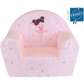 Fauteuil club Danseuse Ballerine pour enfant - FUN HOUSE - l.52 x P.33 x H.42 cm - Rose