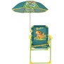 FUN HOUSE JURASSIC WORLD Chaise pliante de camping dinosaures - H.38.5 xl.38.5 x P.37.5 cm - Avec un parasol ø 65 cm - Pour enfa