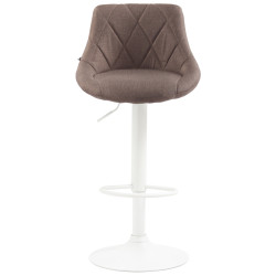 Tabouret de bar Lazio tissu blanc taupe