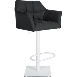 Tabouret de bar Damaso W en feutre anthracite