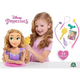 Tete a Coiffer Deluxe Raiponce Disney Princesses - Accessoires Inclus - Pour Enfant de 3 Ans et Plus - Violet