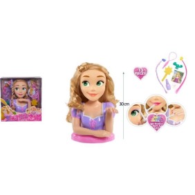 Tete a Coiffer Deluxe Raiponce Disney Princesses - Accessoires Inclus - Pour Enfant de 3 Ans et Plus - Violet