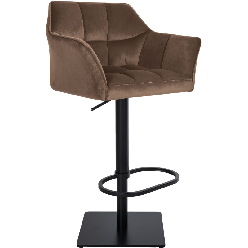 Tabouret de bar Damaso B velours marron