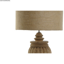Lampe de bureau Home ESPRIT Naturel Jute Bois 50 W 220 V 41 x 41 x 76 cm