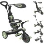 Tricycle évolutif EXPLORER 4 EN 1 - GLOBBER - Vert Sauge - Draisienne - de 10 mois a 5 ans - Montage sans outils