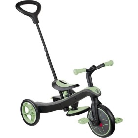 Tricycle évolutif EXPLORER 4 EN 1 - GLOBBER - Vert Sauge - Draisienne - de 10 mois a 5 ans - Montage sans outils