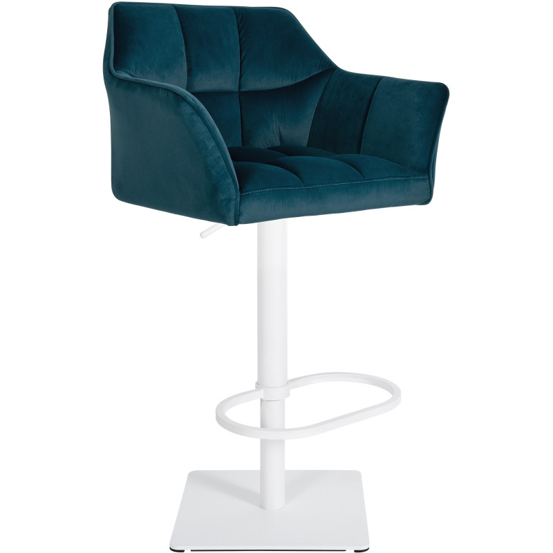 Tabouret de bar Damaso W velours vert