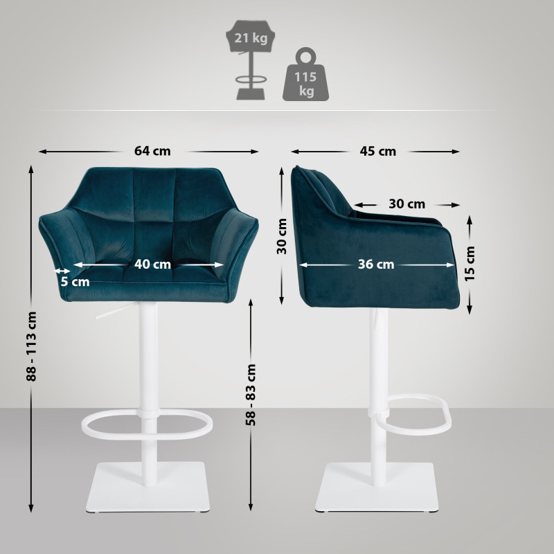 Barhocker Damaso W Samt