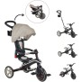 Tricycle évolutif EXPLORER 4 EN 1 PLIABLE - GLOBBER - Taupe - Draisienne - de 10 mois a 5 ans - Montage sans outils