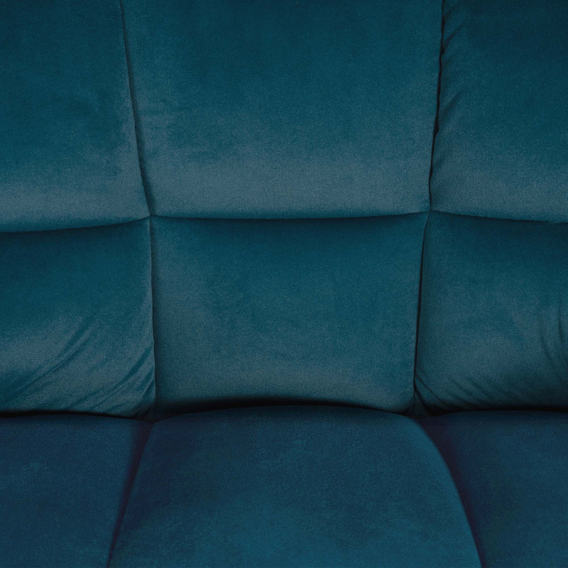 Tabouret de bar Damaso B en velours avec structure à 4 pieds vert