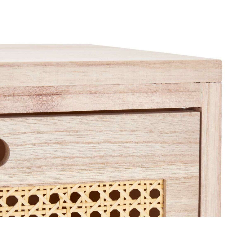 Caisson à Tiroirs Rattan Naturel 40 x 73 x 29 cm 4 tiroirs