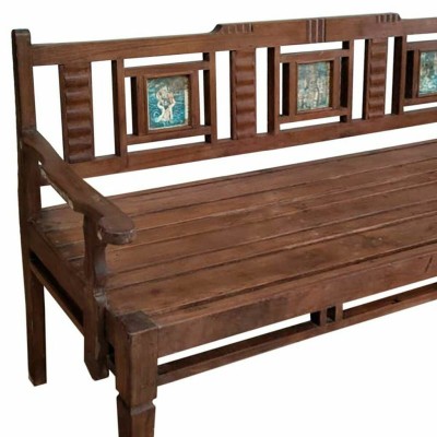 Banc Alexandra House Living Marron Bois Recyclé 58 x 95 x 183 cm