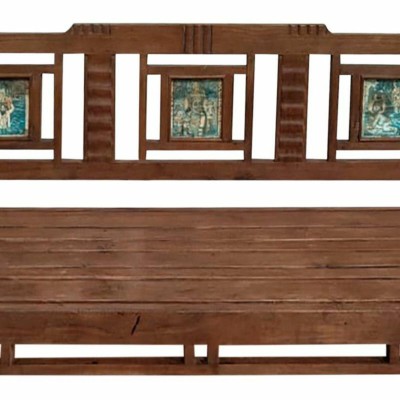 Banc Alexandra House Living Marron Bois Recyclé 58 x 95 x 183 cm