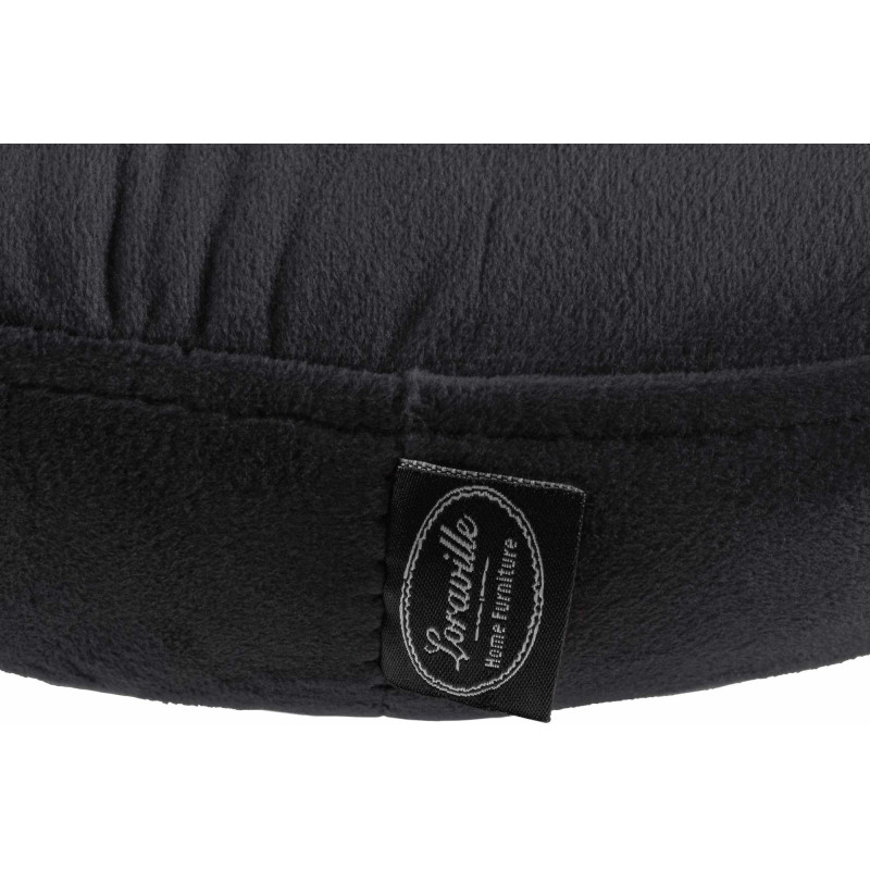 Taburete de bar Ponte tapizado en terciopelo Negro,Blanco