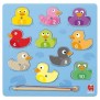 Puzzle magnétique canards Goula - Encastrables - 10 pieces - Multicolore - Plastique