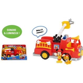 Camion de Pompier Mickey avec fonctions sonores et lumineuses - MCC00 - 2 figurines incluses